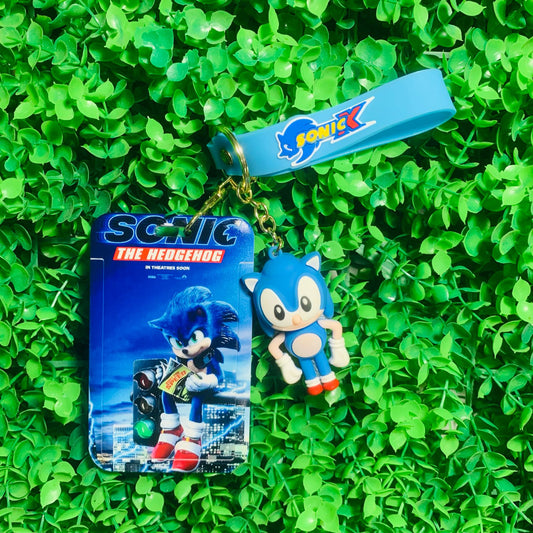 Llavero con Tarjetero De Sonic ¡Lleva a tu Favorito a Todos Lados!