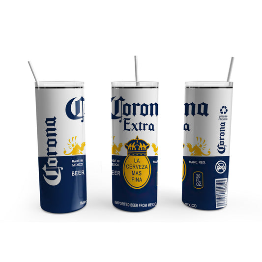 Termo Cerveza Corona Extra - Acero Inoxidable, 20 Onzas de Capacidad