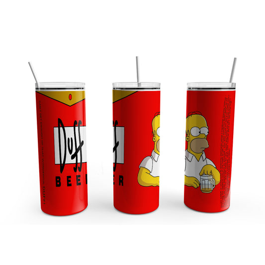 Termo Duff De Los Simpsons - Acero Inoxidable, 20 Onzas de Capacidad